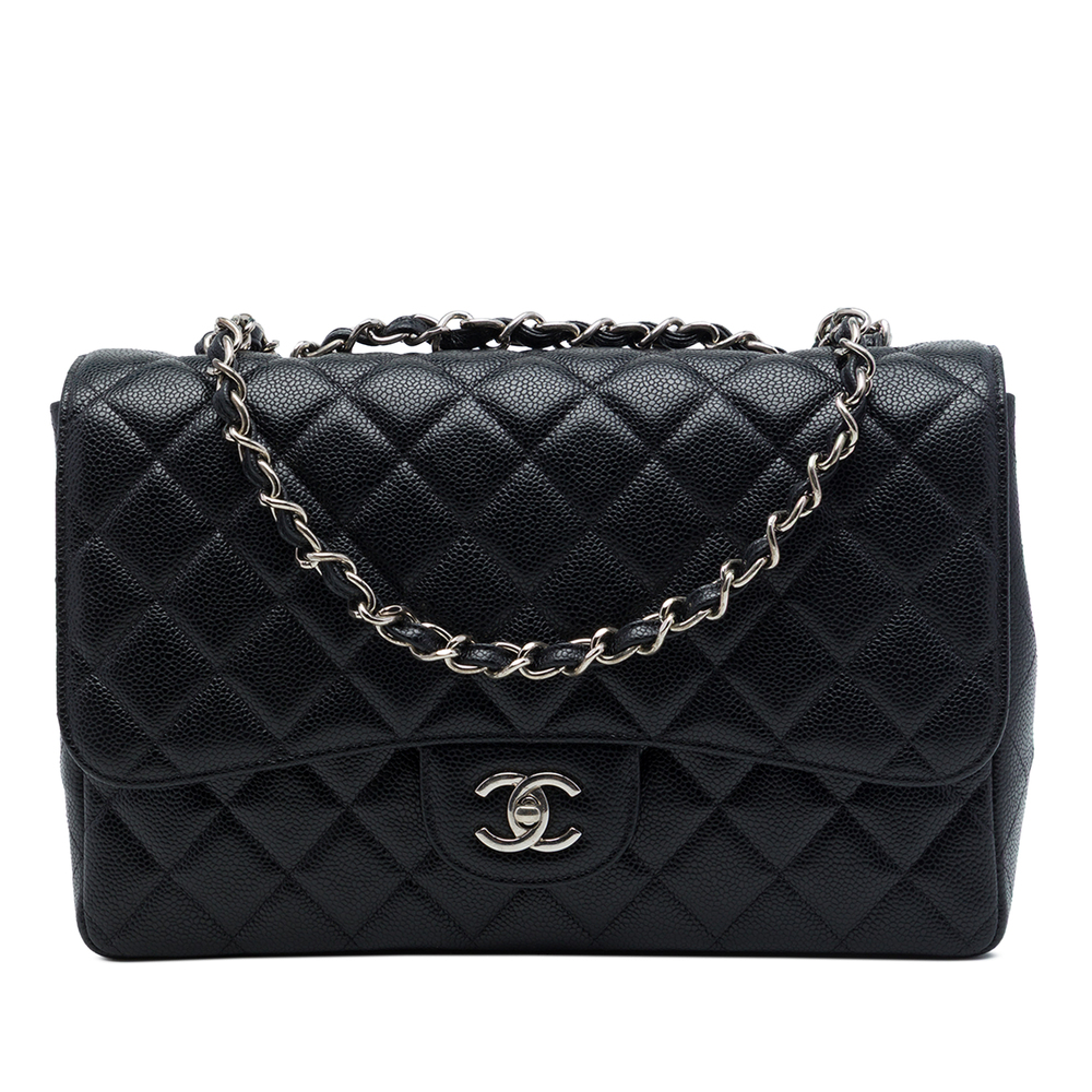 Pre-Loved Chanel Jumbo Classic Caviar Single Flap